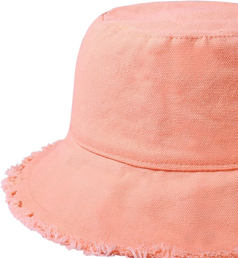 Boderier Sun Hats for Women Summer Casual Wide Brim Cotton Bucket Hat Beach Vacation Travel Accessories - Image 4